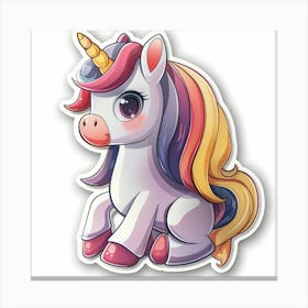 Unicorn Sticker 14 Canvas Print