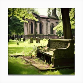 Remembrance Vintage Tomb Landmark Beautiful Plant Headstone Culture Old Architecture Rest (12) Canvas Print