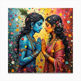 Krishna & Radha 1 Canvas Print