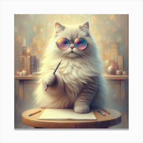 Artist Cat 4 Canvas Print