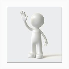 Man Waving Canvas Print