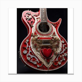 Heartstrings Monarchy: Queen of Hearts Guitar Elegance (19) Canvas Print