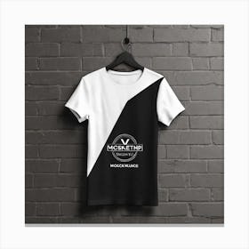 Black And White T - Shirt 3 Canvas Print