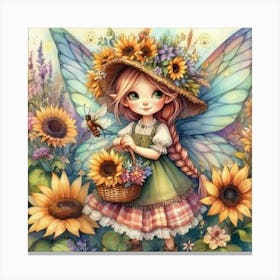 Sunflower Fairy 1 Canvas Print