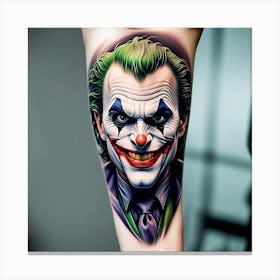 Joker Tattoo 25 Canvas Print