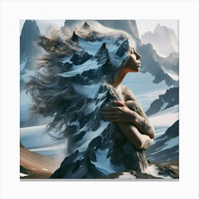 Girl In The Mountains Canvas Print