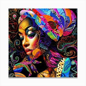 Nubians Patchwork - Afrofuturism Canvas Print