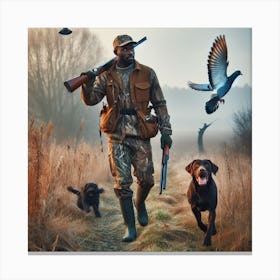 Hunter With Dogs 1 Canvas Print