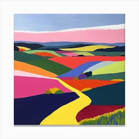 Colourful Abstract The North York Moors England 1 Canvas Print