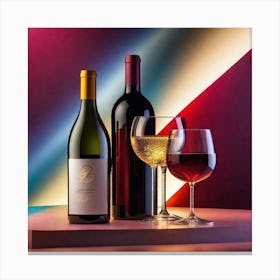 Three Bottles Of Wine Canvas Print