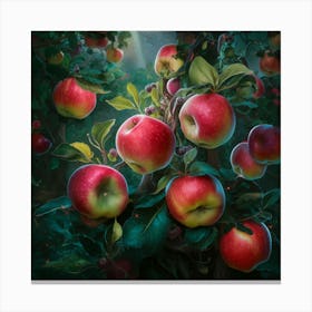 Lush Vibrant Digital Painting Of An Enchanted 2 Canvas Print