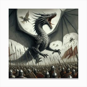 Dragon Battle Canvas Print