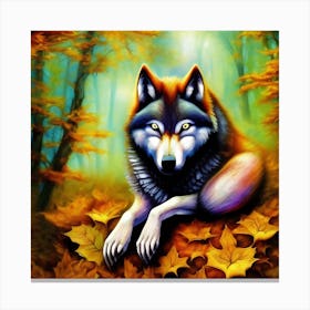 Autumn Wolf Canvas Print