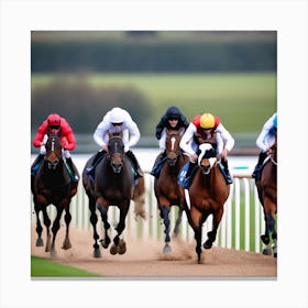 Jockeys Racing 6 Canvas Print