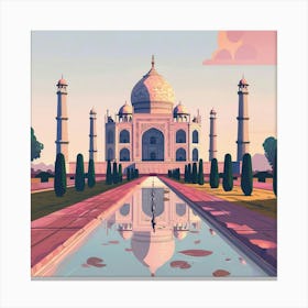 A Taj Mahal In Agra Lofi Illustration 1719953472 2 Canvas Print