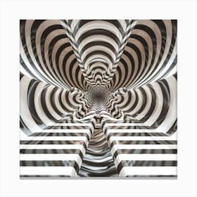 Black and white optical illusion 1 Canvas Print