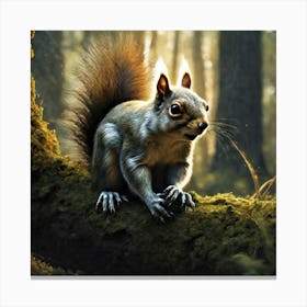 Squirrel In The Forest 80 Canvas Print