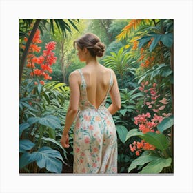 Into The Garden Ai Art Wall Art Design Illustration (38) Canvas Print