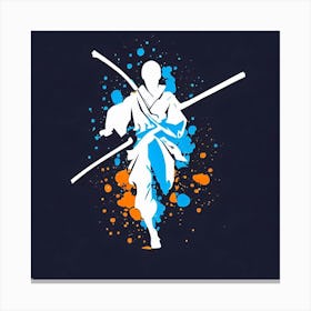 Samurai Warrior - Bo Staff - Wushu - Martial Arts 7 Canvas Print