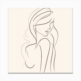 Woman'S Face Canvas Print