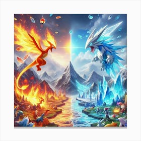 Pokemon Battle 1 Canvas Print