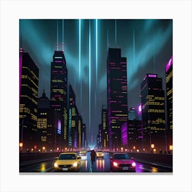 The Urban Canvas Neon Colors in Motion Canvas Print