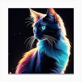 Cat With Blue Eyes Canvas Print