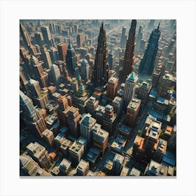 Beautiful Modern City In Sky Canvas Print