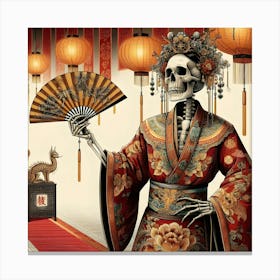 Chinese Skeleton 2 Canvas Print