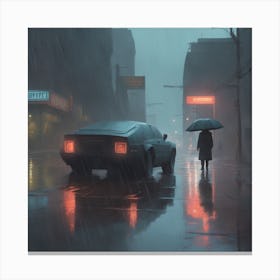 Rainy Night Canvas Print