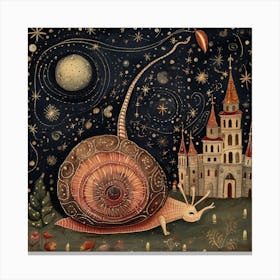 Snail In The Castle Canvas Print