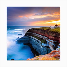 Sunset At The Cliffs Canvas Print