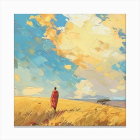 A Masai Mara In Kenya Oil Painting Illustration 1720350606 1 Canvas Print