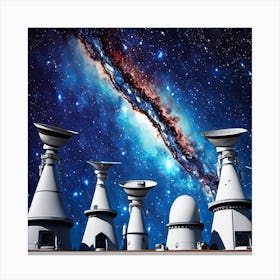 Space Telescopes In Space Canvas Print