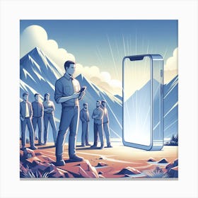 Illustration Of The Iphone X Canvas Print