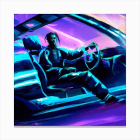 Vaporwave car Canvas Print