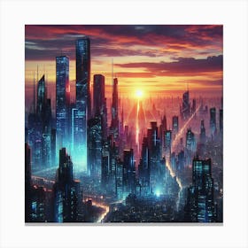 Futuristic Cityscape 10 Canvas Print