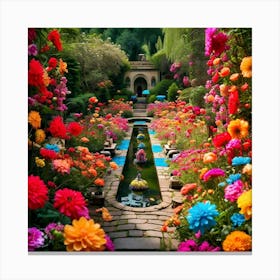 Garden Of Flowers Canvas Print