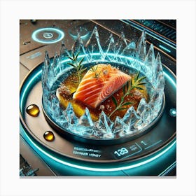 A Sci Fi Inspired Culinary Dish Named Glacial Sal Canvas Print