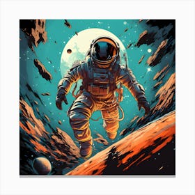 Astronaut In Space Canvas Print