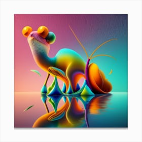 Mutti Adry Esme Vibrant 3d Render Conceptual Canvas Print