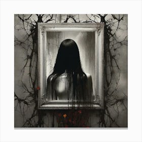 Woman In A Mirror 2 Canvas Print