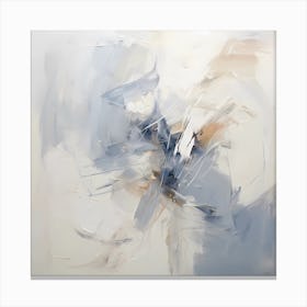 Ethereal Echoes: Captivating Brushstrokes in Blue and Grey Canvas Print