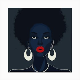 Black Woman With Afro Canvas Print