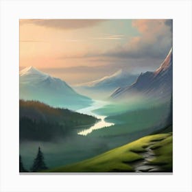 Landscape Painting Canvas Print