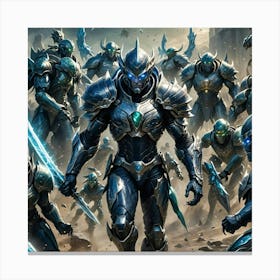 Group Of Alien Warriors Canvas Print