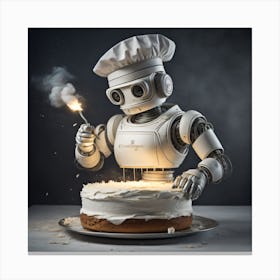 Chef robot Canvas Print