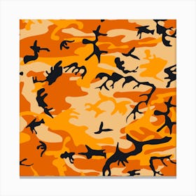 Orange Camouflage, Urban Camouflage, Military, Army Canvas Print