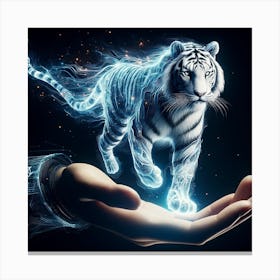 Holographic white Spirit Canvas Print