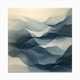 Abstract Wave Painting Canvas Print